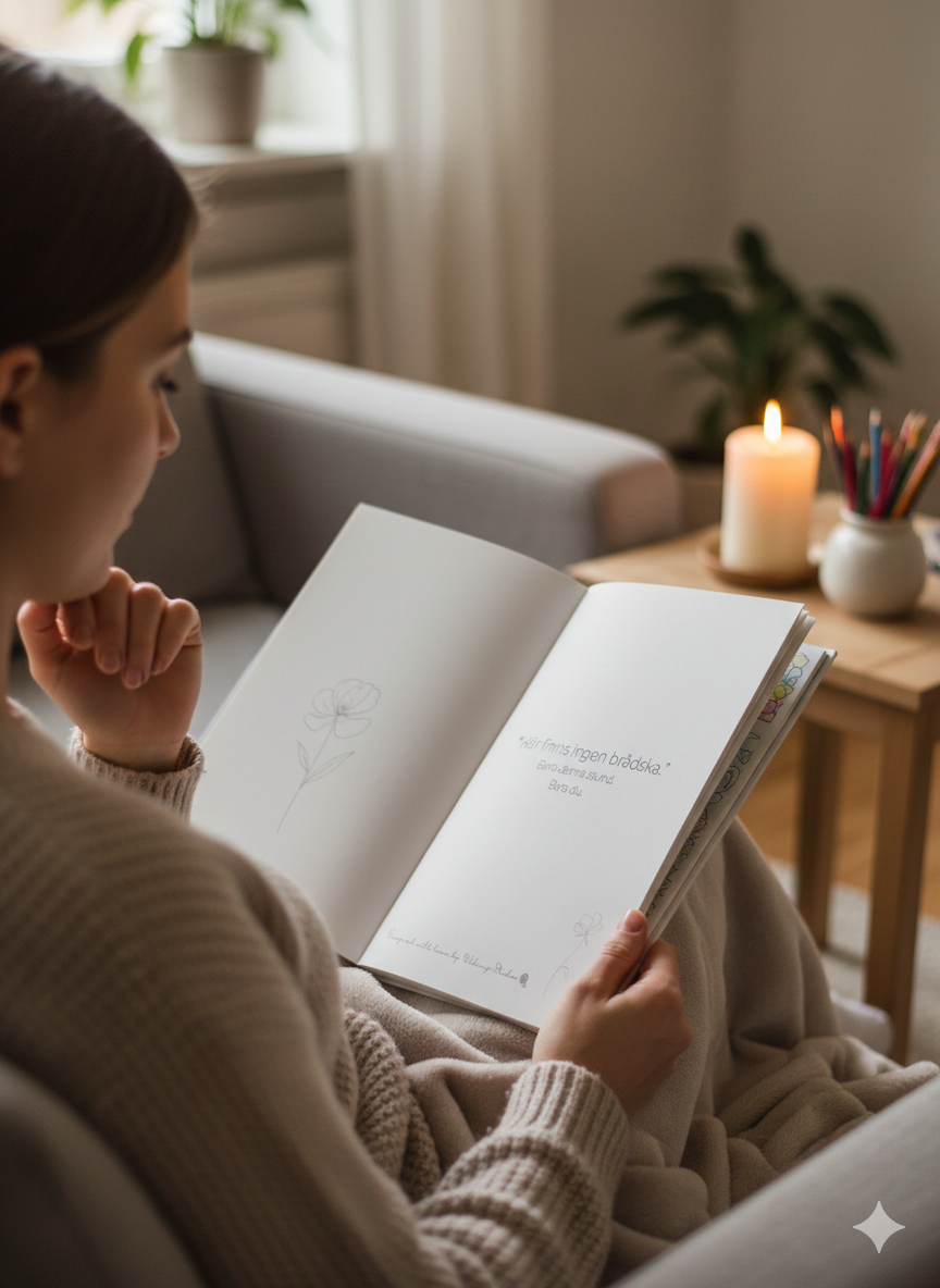 Målarbok för återhämtning, lugn och välmående -digital upplaga