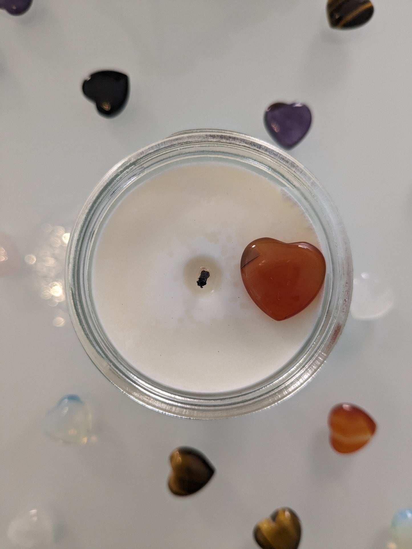 CREATIVITY & SELF-CONFIDENCE – Carnelian Crystal Scented Candle Bergamot | Cashmere-4