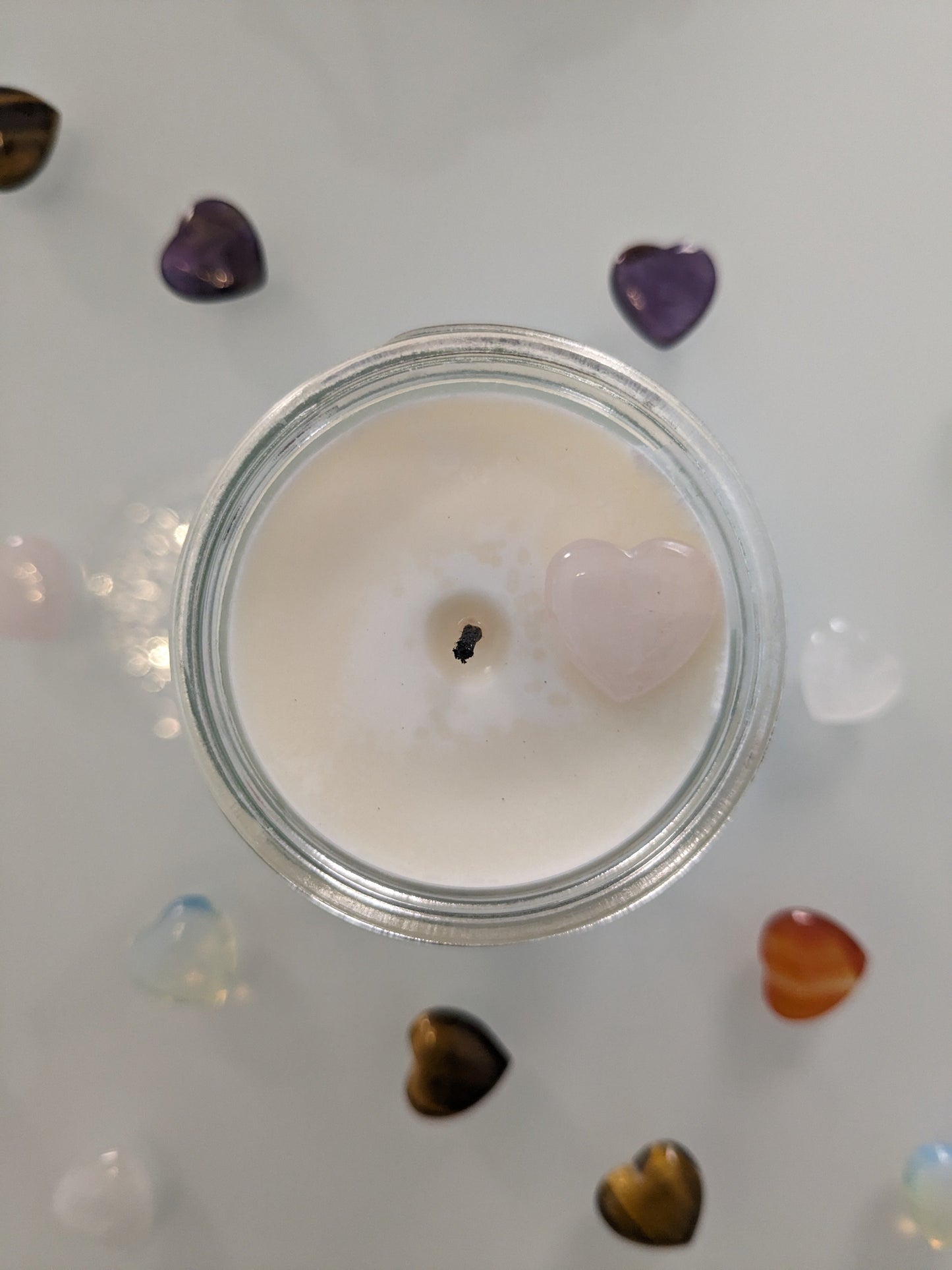 LOVE – Rose Quartz Crystal Scented Candle Cashmere | Patchouli | Jasmine-4