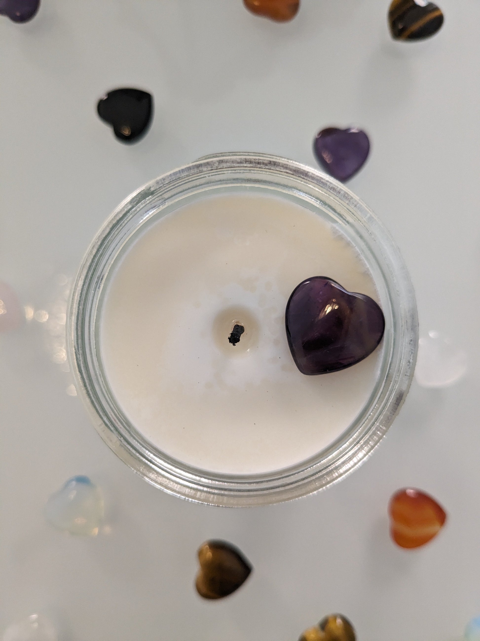 ANTI-STRESS – Amethyst Crystal Scented Candle – Water Jasmine | Sea Salt Rose | Ozone-4