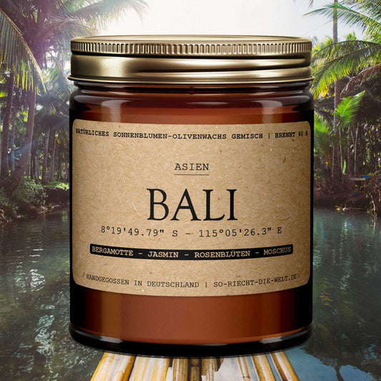 Bali Scented Candle – Bergamot | Jasmine | Rose Petals | Musk-0