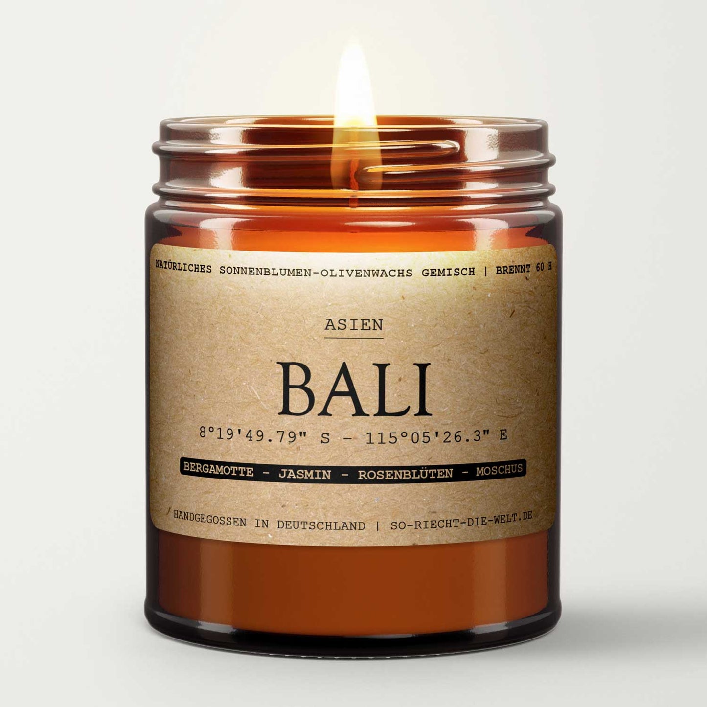 Bali Scented Candle – Bergamot | Jasmine | Rose Petals | Musk-1