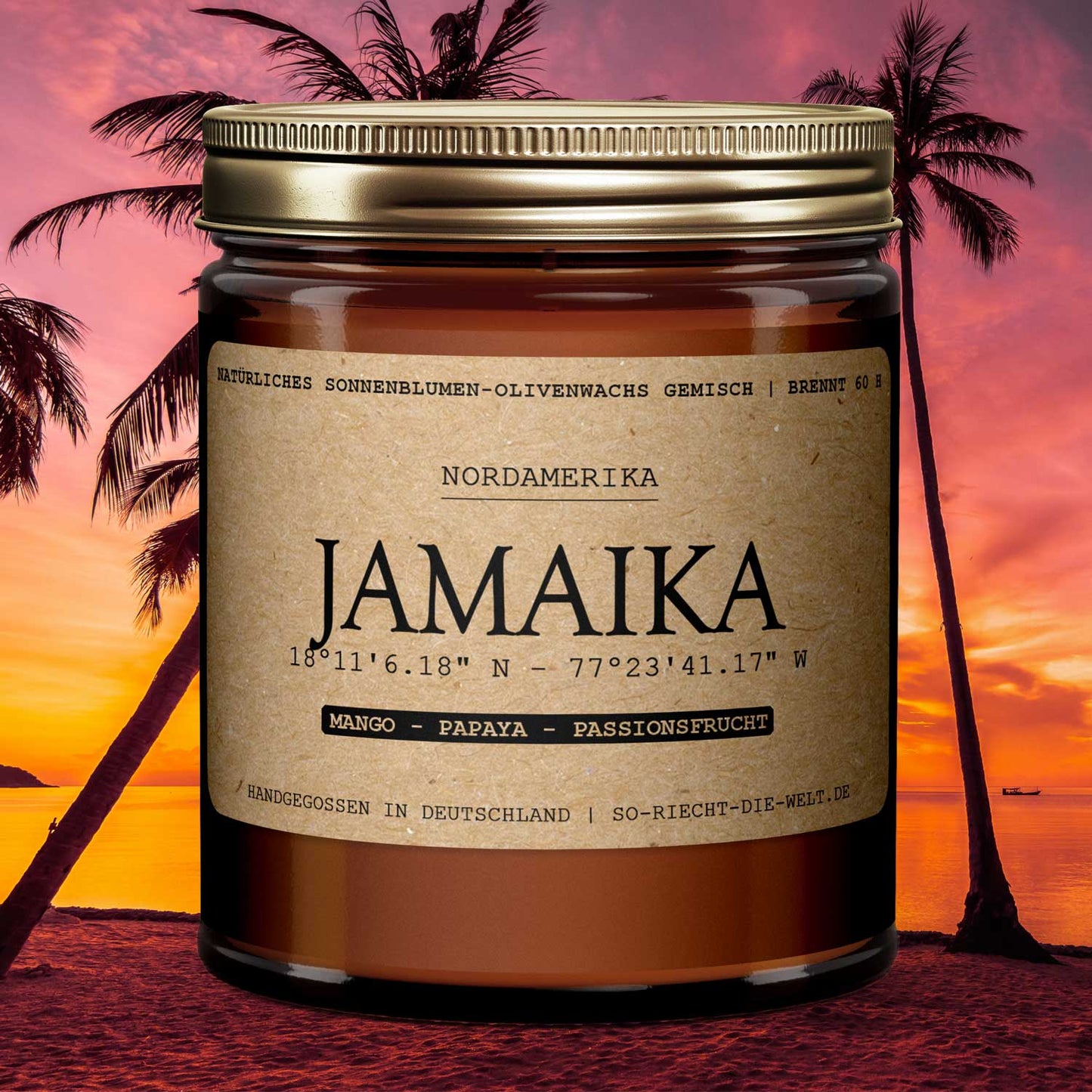 Jamaica Scented Candle – Mango | Papaya | Passion Fruit-0