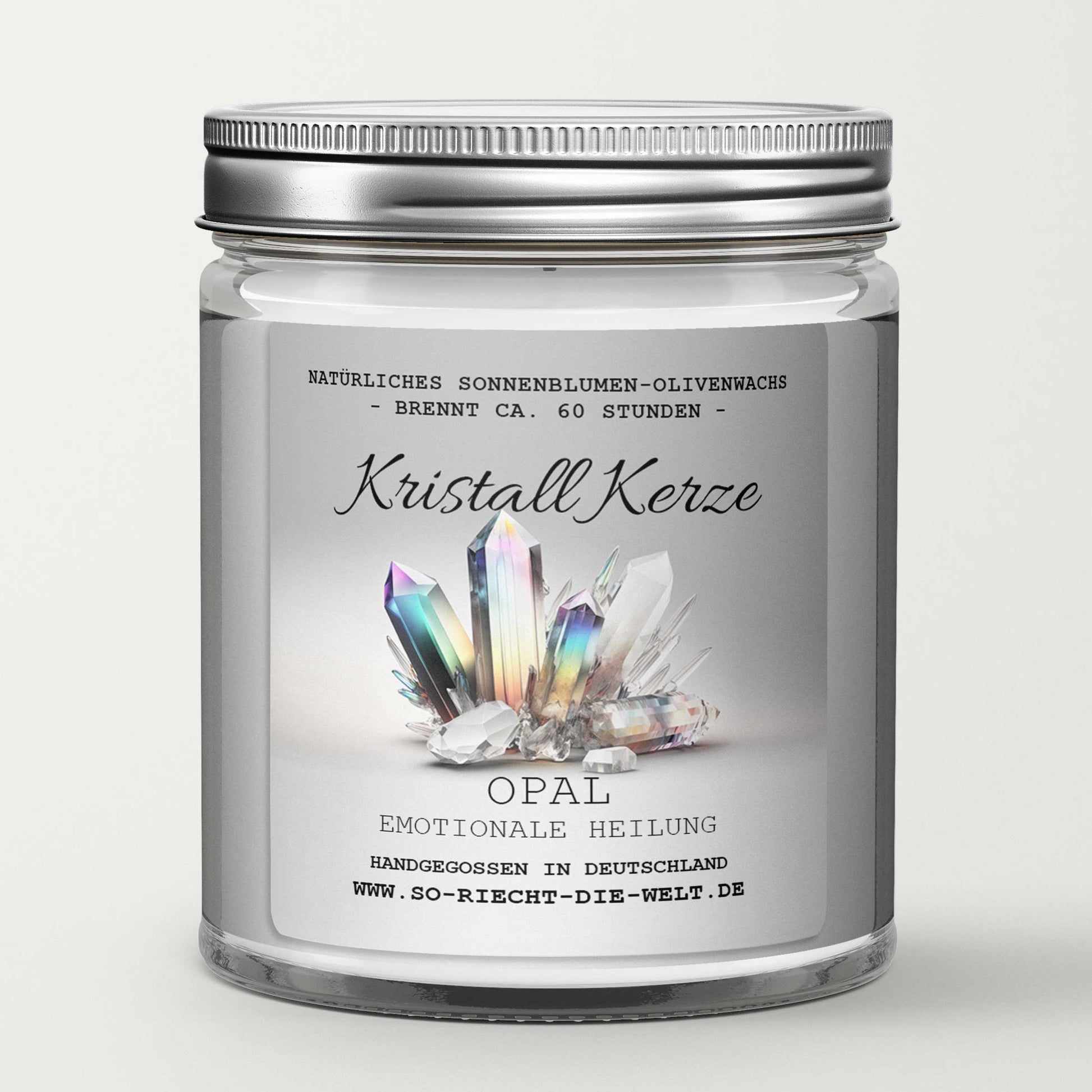 EMOTIONAL HEALING – Opal Crystal Scented Candle Vetiver | Patchouli | Labdanum-2
