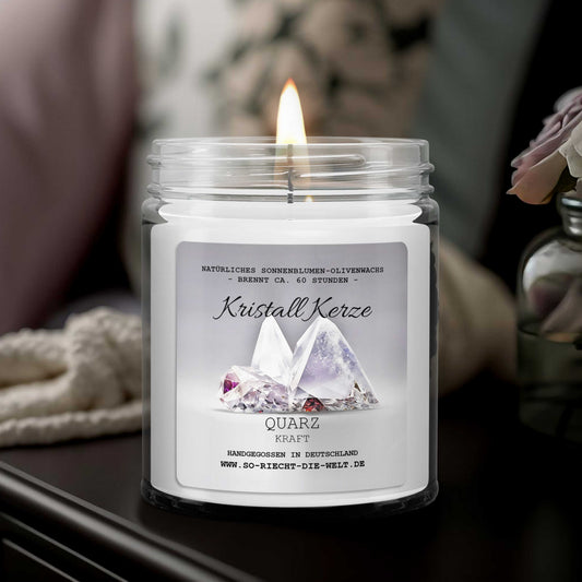 STRENGTH – Clear Quartz Crystal Scented Candle Glacier | Morning Air-0