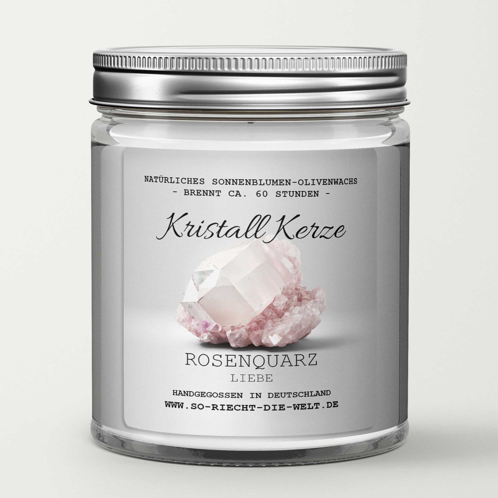 LOVE – Rose Quartz Crystal Scented Candle Cashmere | Patchouli | Jasmine-3